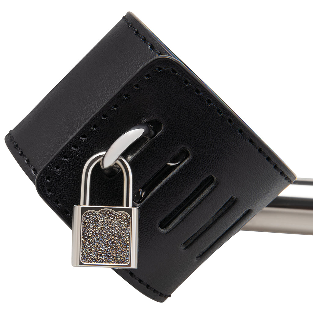 Lux Fetish Elite Spreader Bar with Lockable Vegan Leather Cuffs