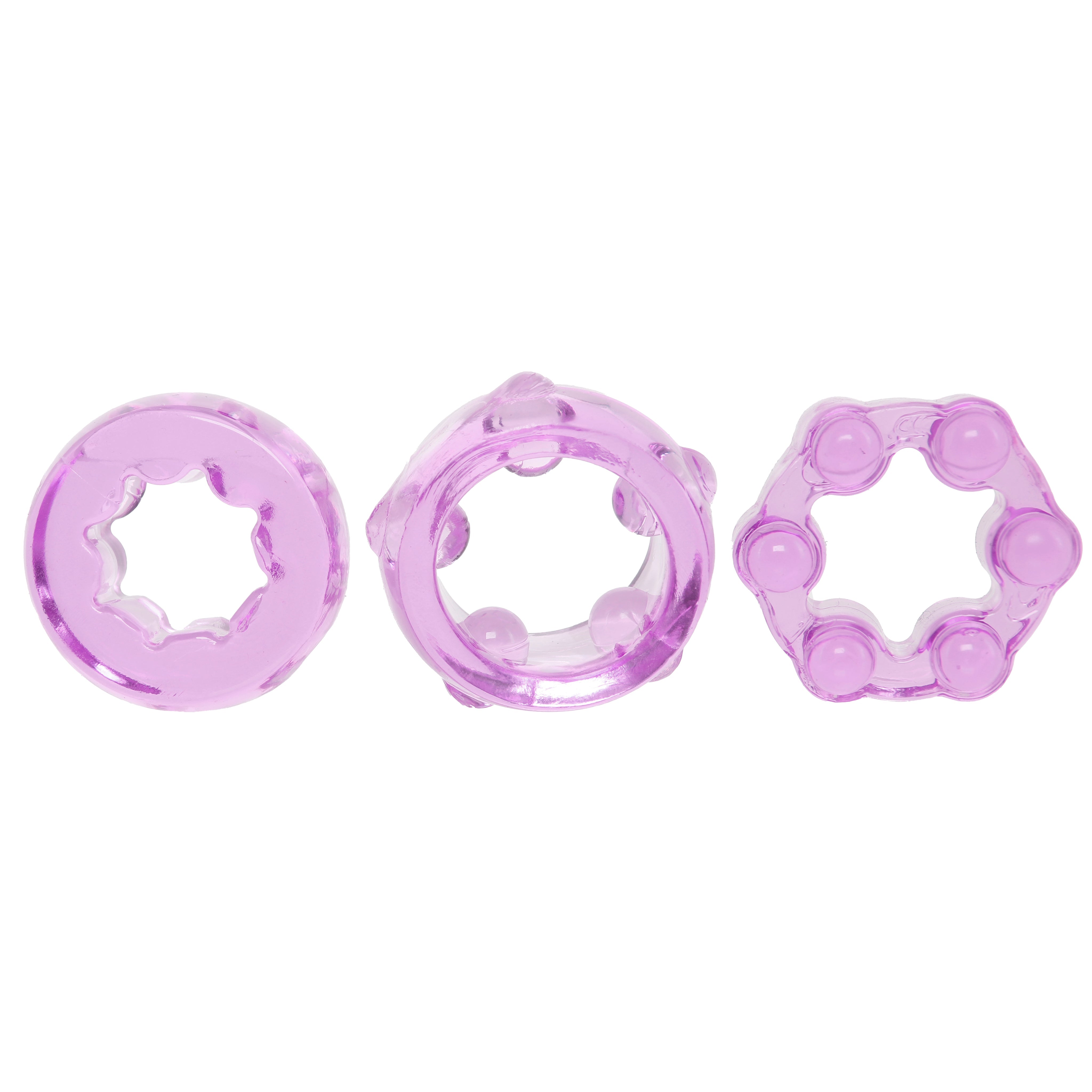 Crystal Jellies Performance Cock Ring Set in Purple
