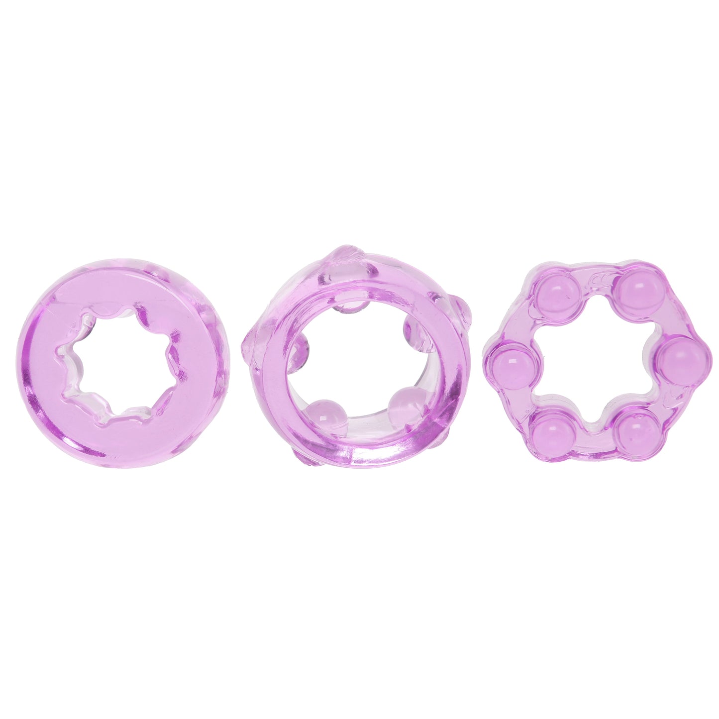 Crystal Jellies Performance Cock Ring Set in Purple