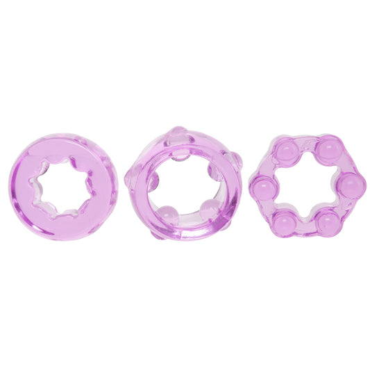 Crystal Jellies Performance Cock Ring Set in Purple