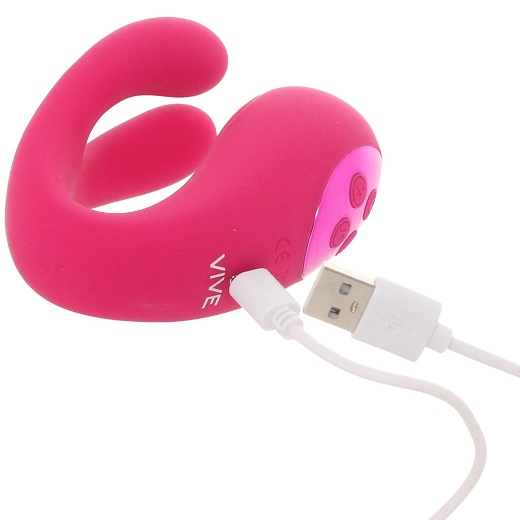 Vive Yoko Triple-Action Dual Prong Vibe in Pink