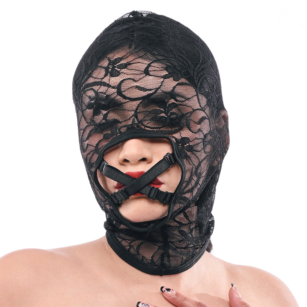 Sex & Mischief Lace Hush Hood: Shrouded Mystery, Unveiled Desire