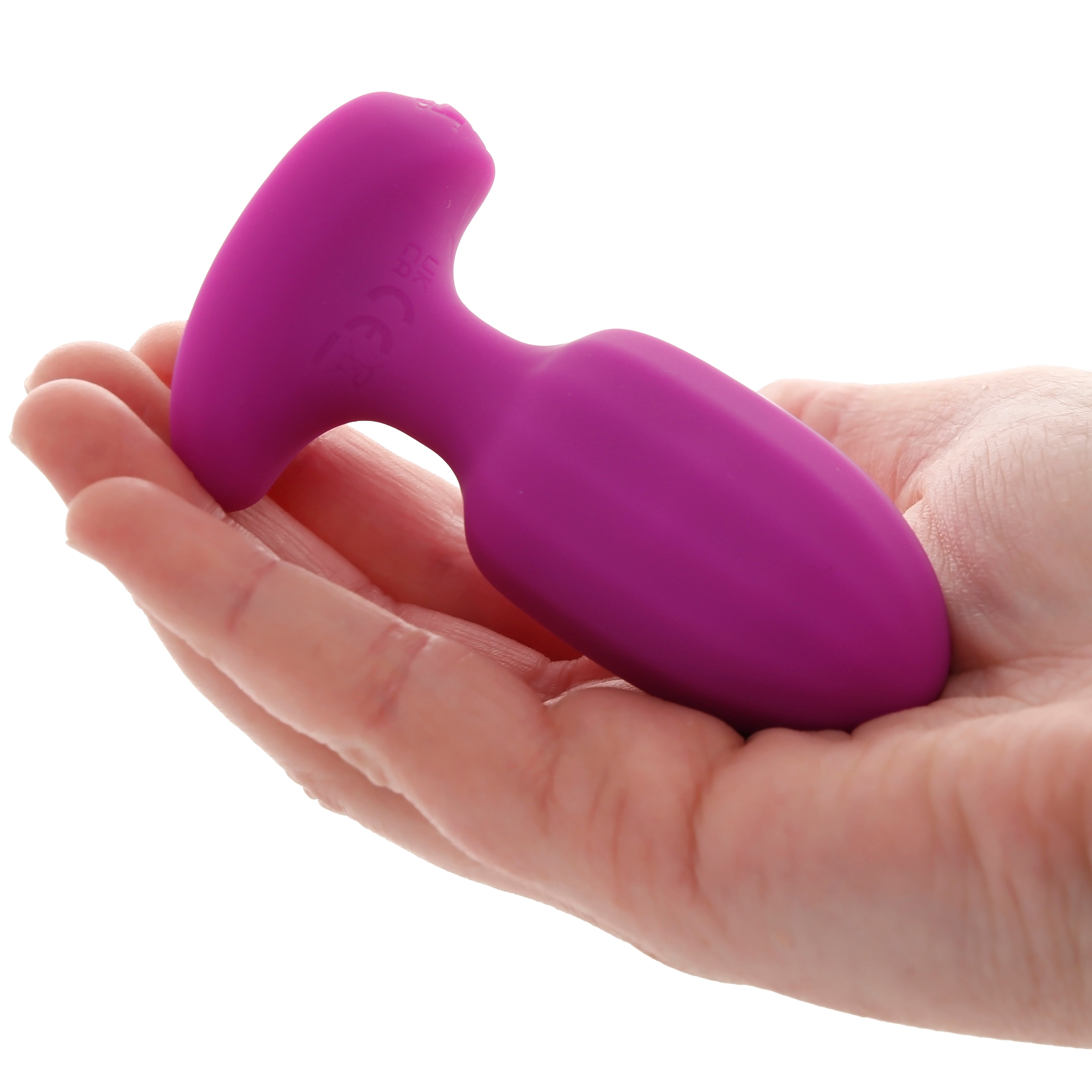 Bang! Ribbed Vibrating Silicone Butt Plug in Purple
