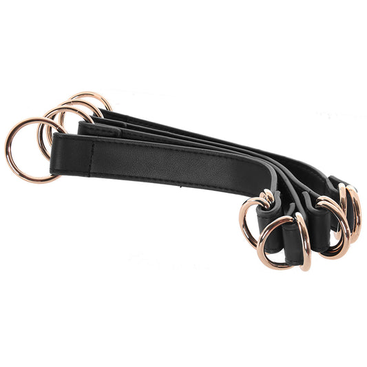 Bondage Couture Rose Gold Tie Down Straps: Luxurious Vegan Leather Restraints for Exquisite Play