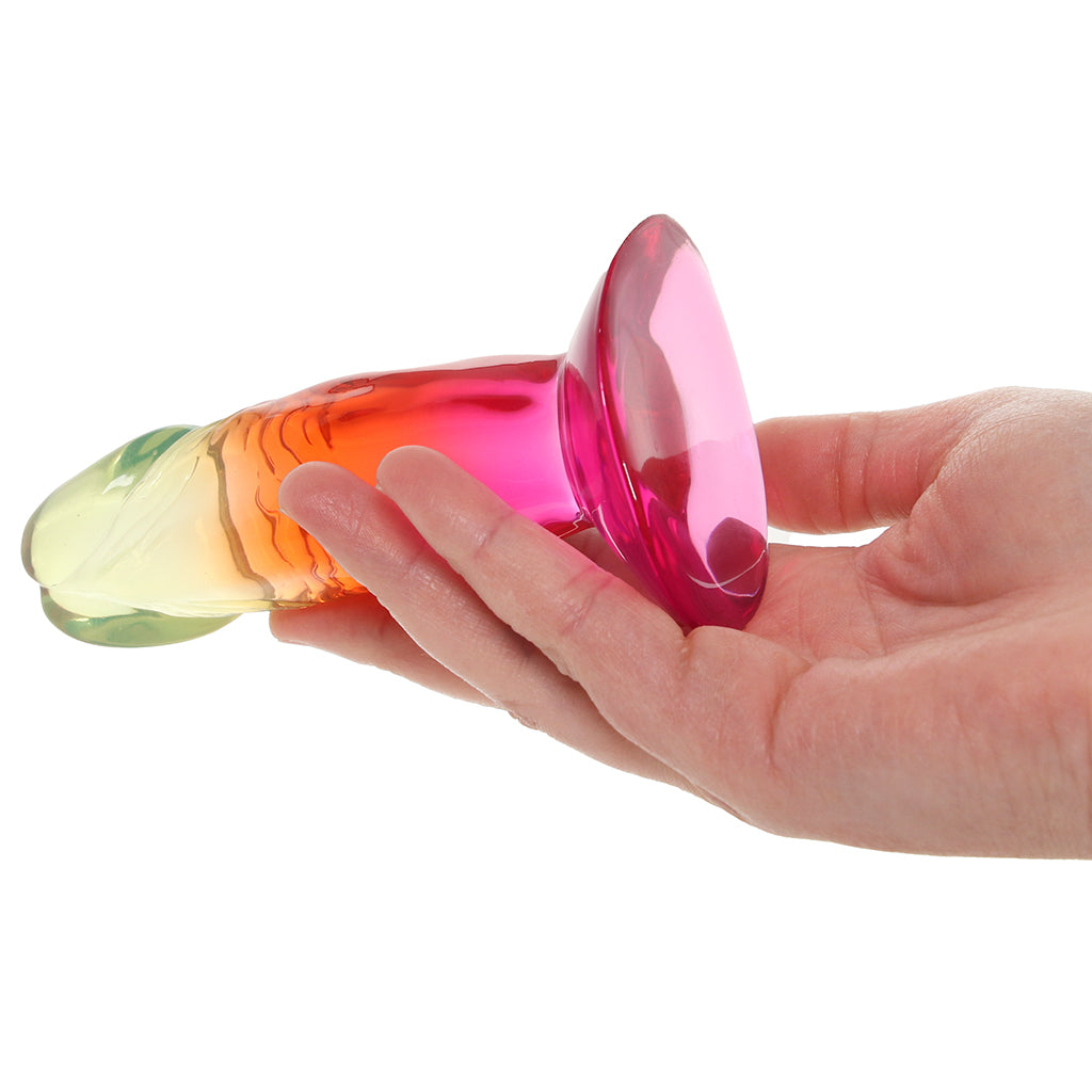 Crystal Jellies 4.5 Inch Classic Dildo in Rainbow