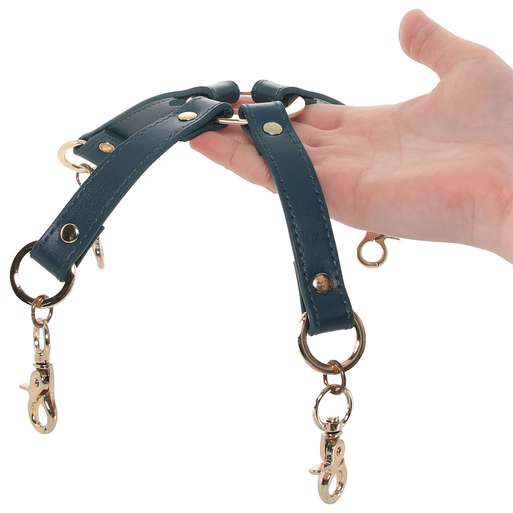 Ouch! Halo Hogtie Connector in Verdant Green Vegan Leather for Exquisite Restraint