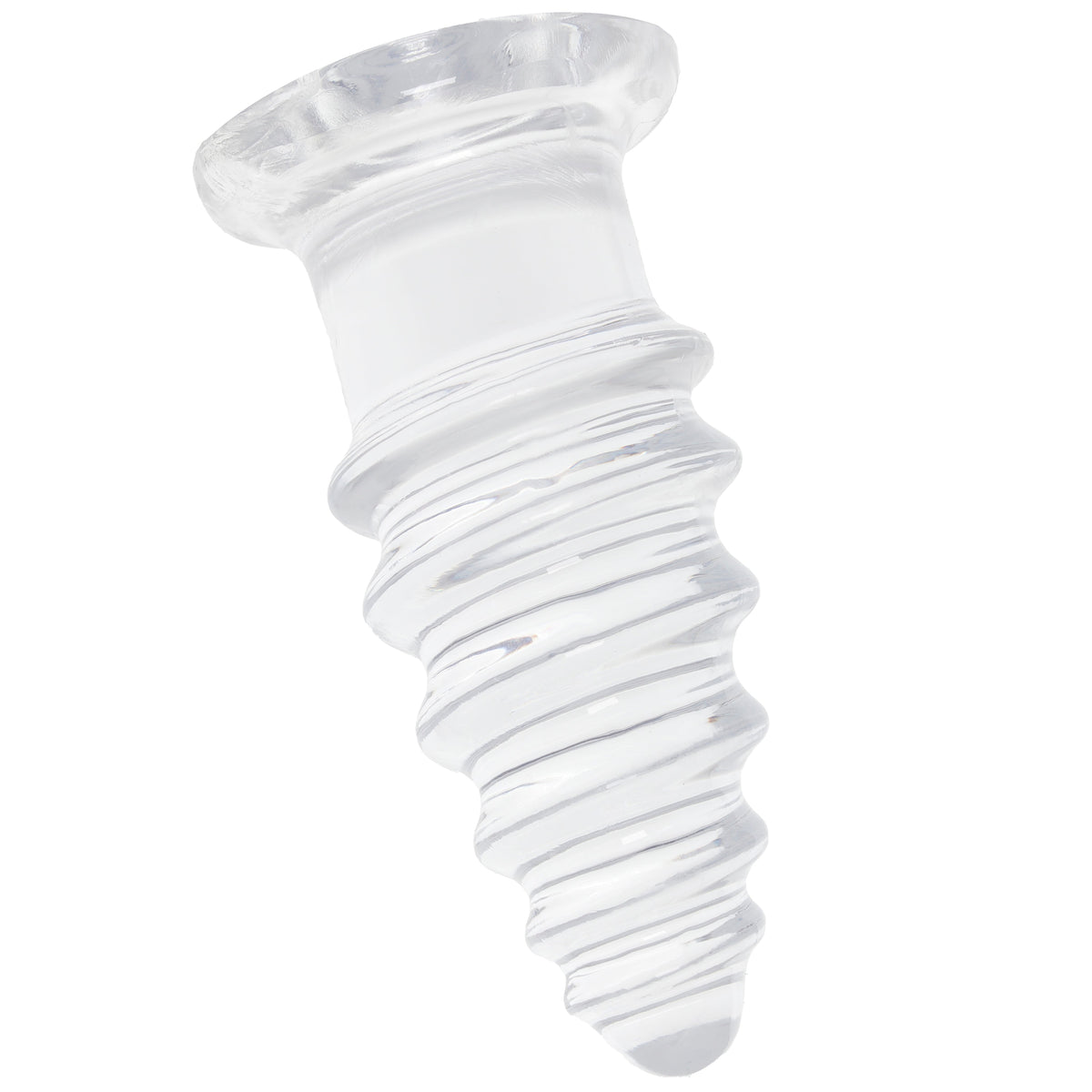 Crystal Jellies 7 Inch Anal Twist Butt Plug in Clear