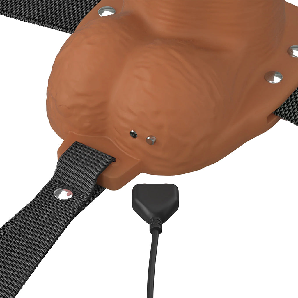 Fantasy X-tensions 6 Inch Hollow Strap-On Vibe in Brown