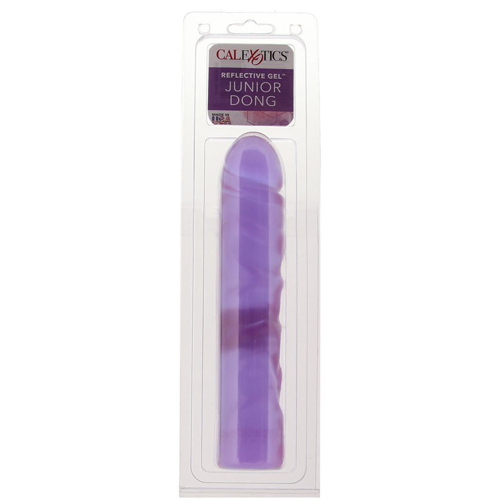 Reflective Gel 7.5 Inch Jr. Dildo in Purple