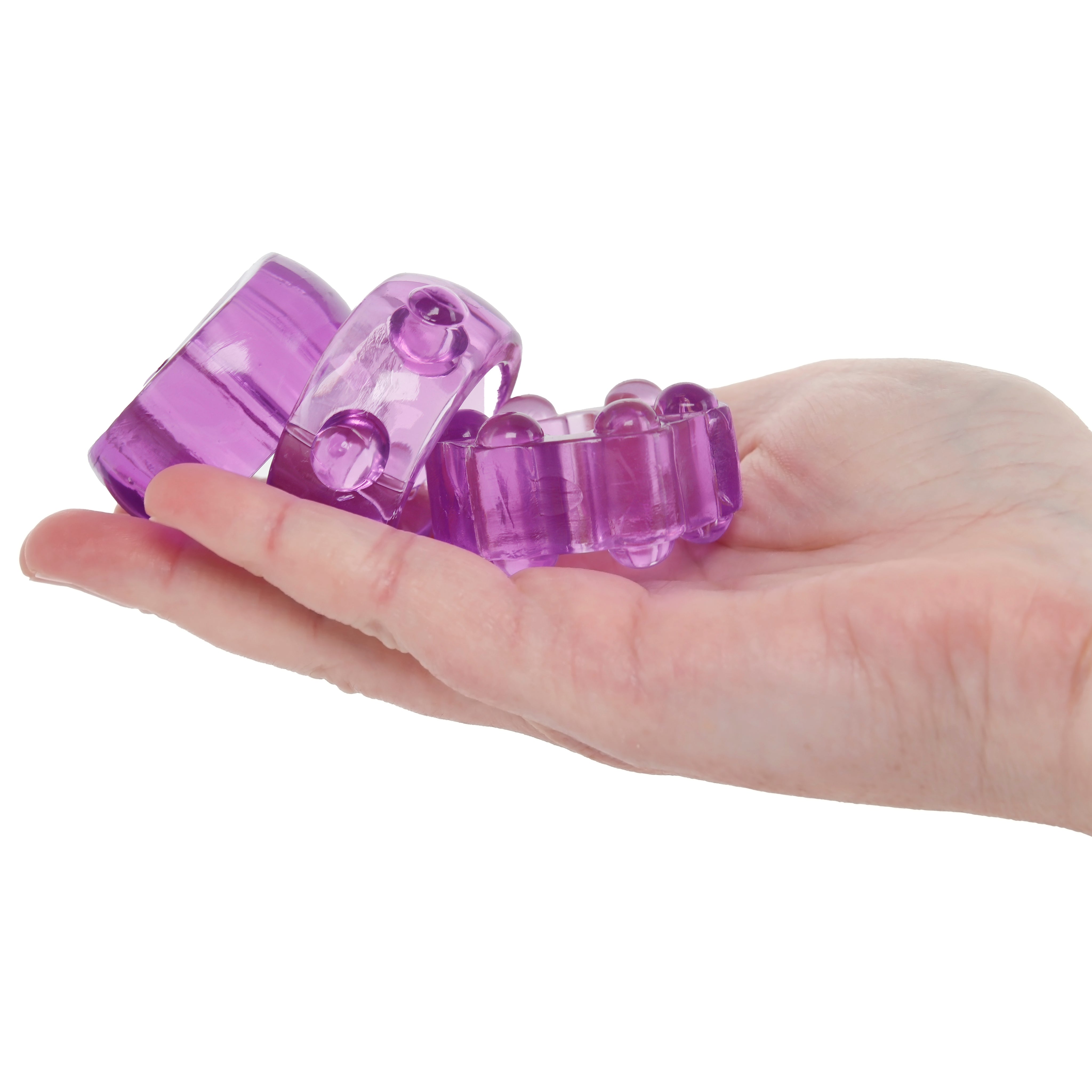 Crystal Jellies Performance Cock Ring Set in Purple