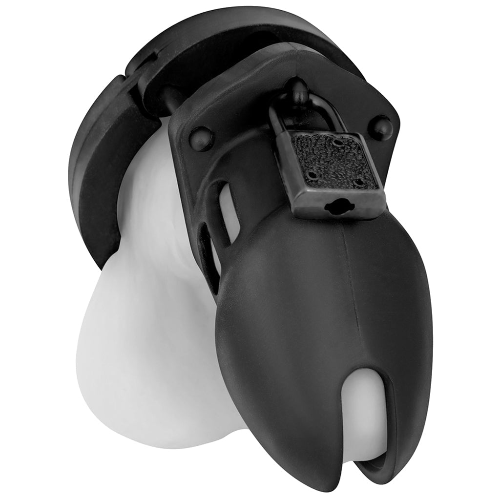 Blue Line Silicone Chastity Cage – Master Your Desires with Unrivaled Black Silicone