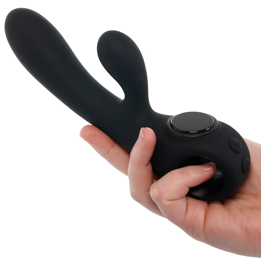 Evolved Novelties Black Magic Rabbit Vibe: Intelligent Dual Pleasure with LED Display