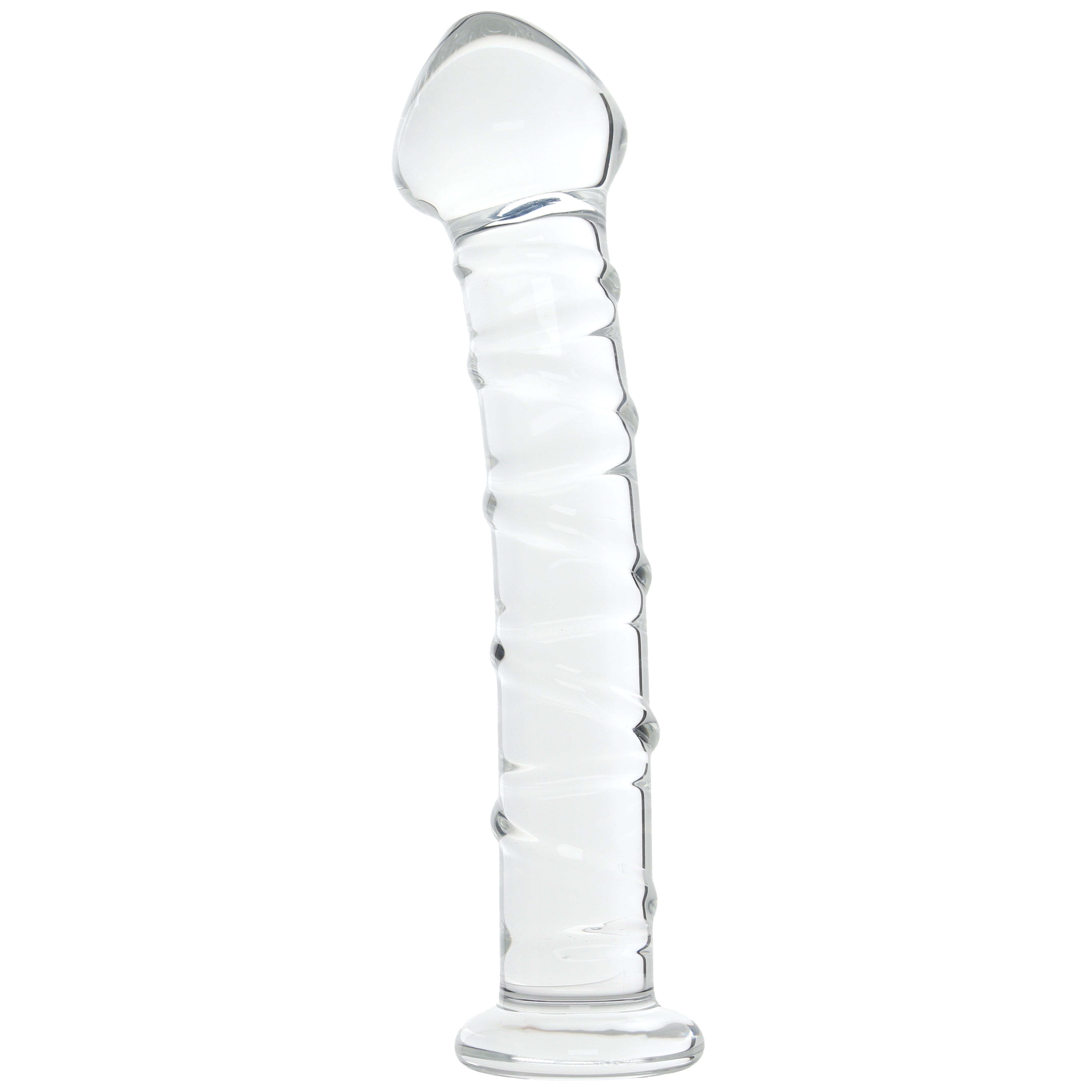 Clarity Seraphic Spiral Textured Glass Dildo