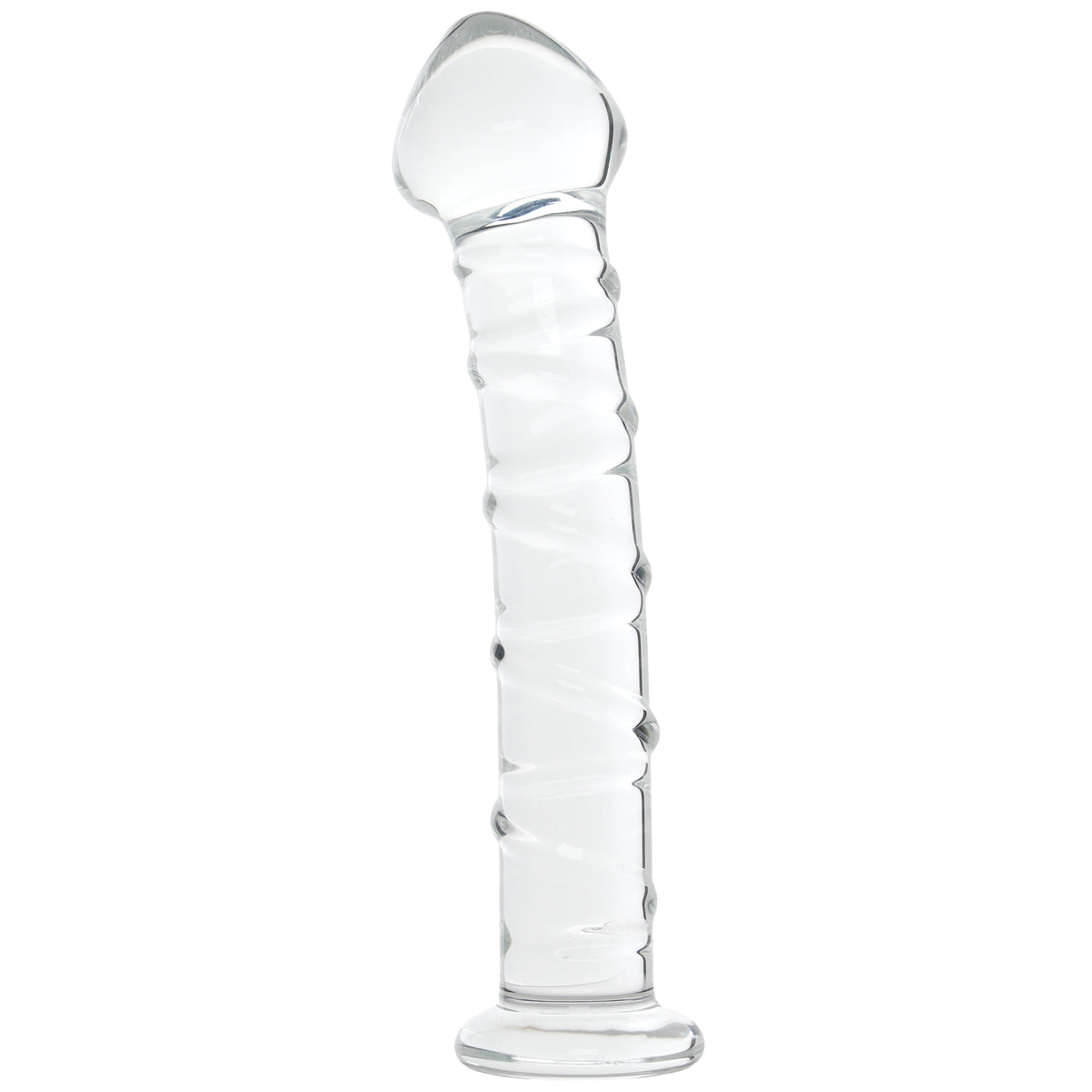 Clarity Seraphic Spiral Textured Glass Dildo