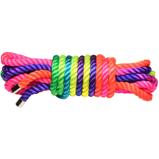 Master Series Rainbow Rope 16': Luxurious Silky Shibari & Kinbaku Restraint