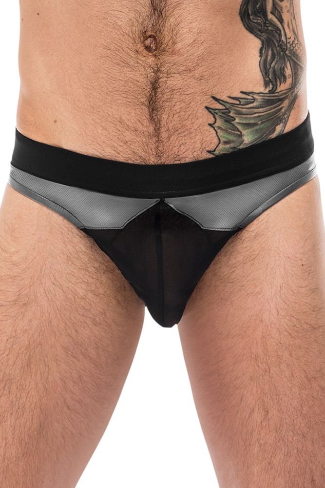 Male Power Iron Clad Men's Bikini | Seductive Rubber-Like & Mesh Design