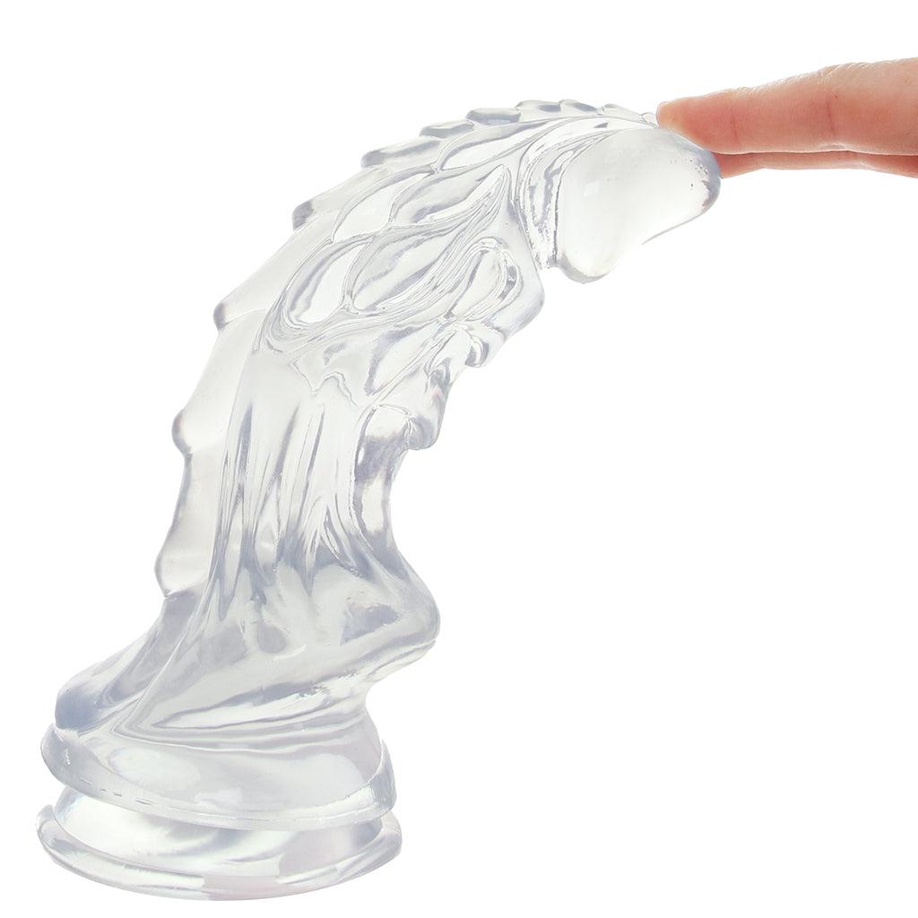 Crystal Jellies 8.5 Inch Invader Dildo in Clear