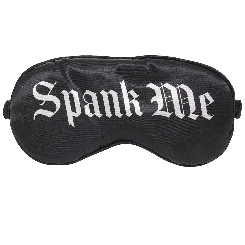 Ouch! Spank Me Printed Satin Blindfold - Luxurious Sensory Deprivation Mask