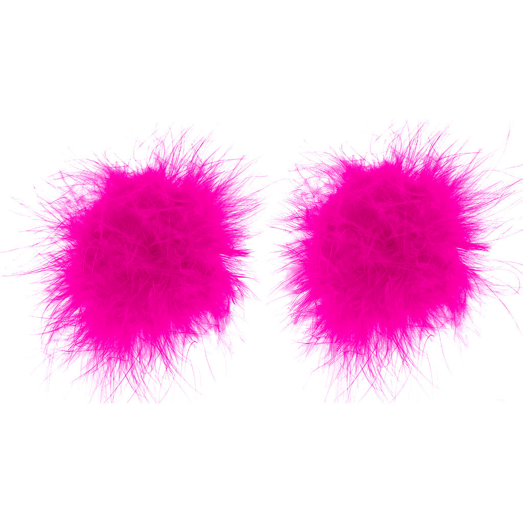 Nipple Couture Pink Marabou Feather Nipple Covers - Reusable & Seductive Pasties