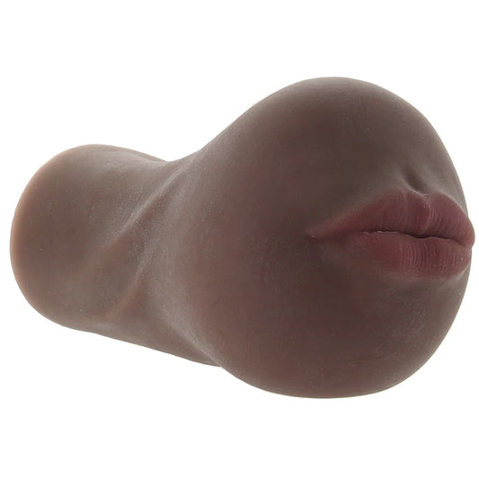 CalExotics Stroke It Anatomical Mouth Stroker in Brown - Male Masturbators - HoneyHugs Canada