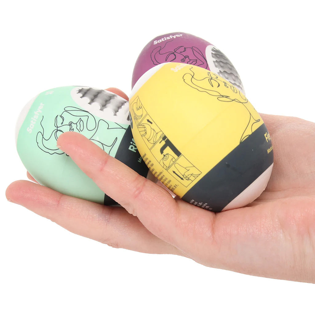 Satisfyer Riffle, Bubble, Fierce Masturbator Egg Set