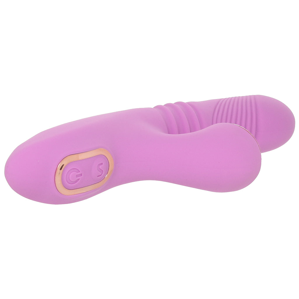XR Brands Shegasm Pro-Thrust Suction Rabbit in Pink - Vibrators - HoneyHugs Canada (View 5)