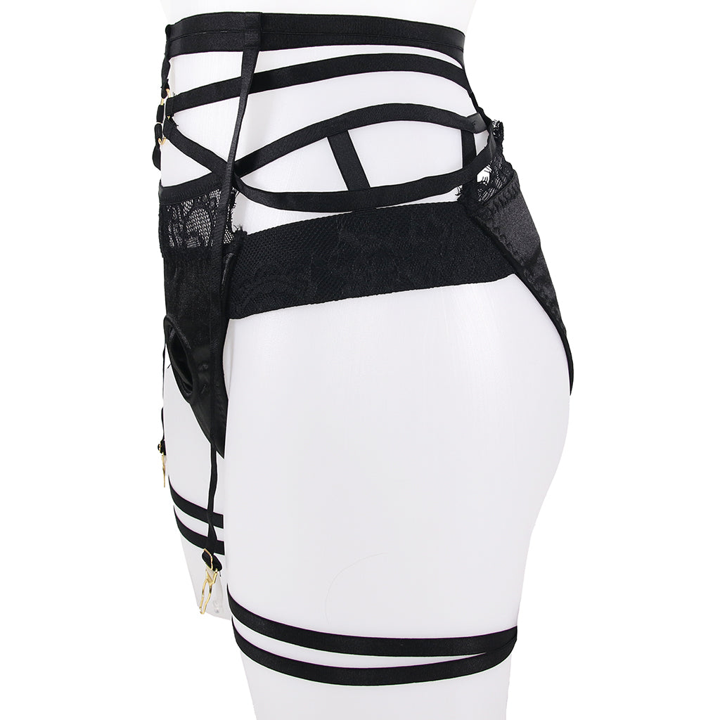 Bedroom Bliss Belle Panty Harness & Garter in Medium