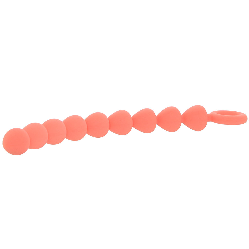 S&M Peaches 'n CreaMe: Luxurious Graduated Silicone Anal Beads for Exquisite Exploration