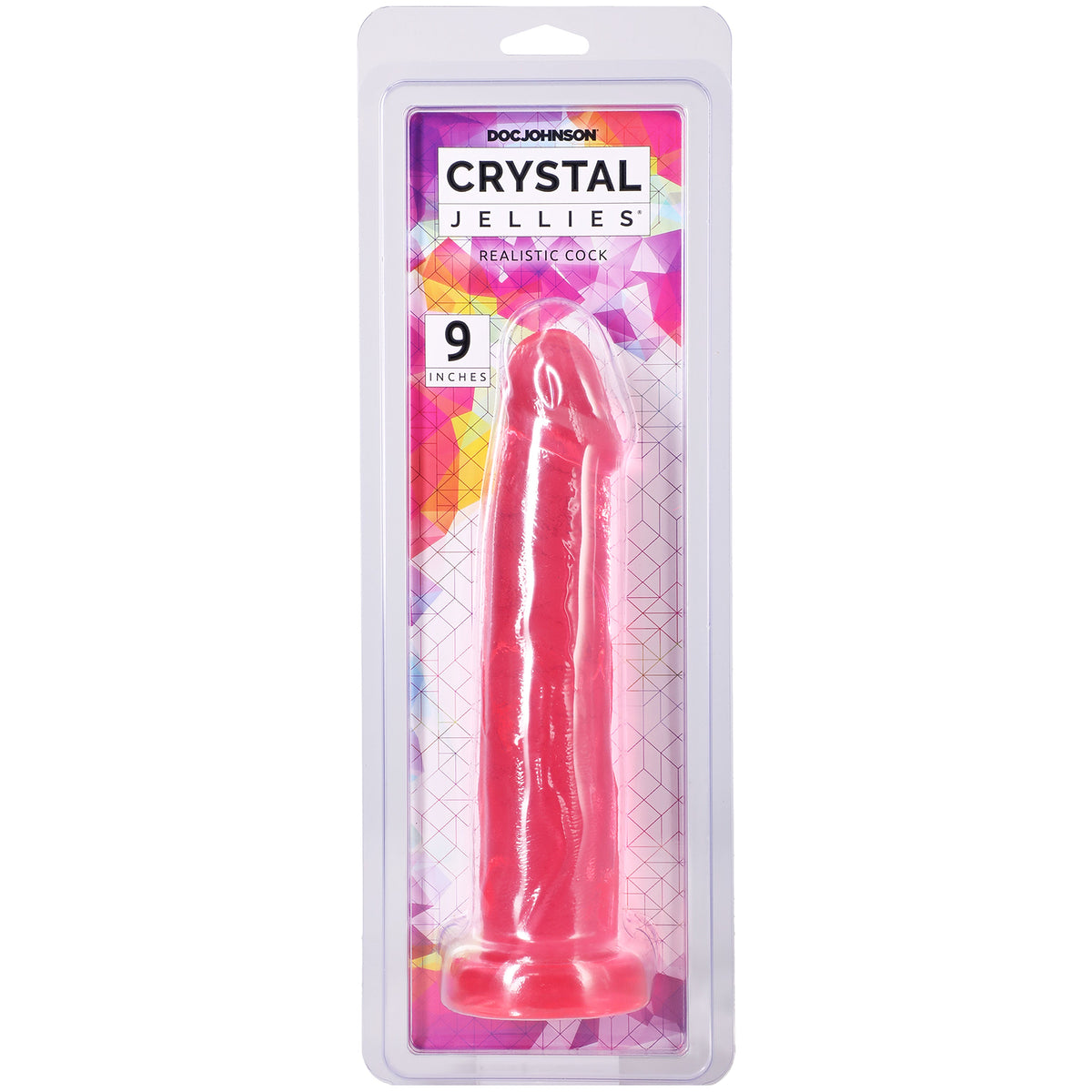 Crystal Jellies 9 Inch Realistic Dildo in Pink