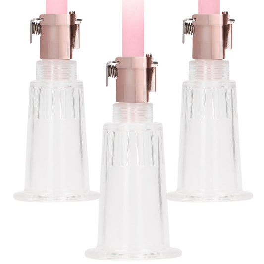 Pumped Pumped Rose Gold Clitoral & Nipple Pump Set in Large - Vibrators - HoneyHugs Canada (View 2)