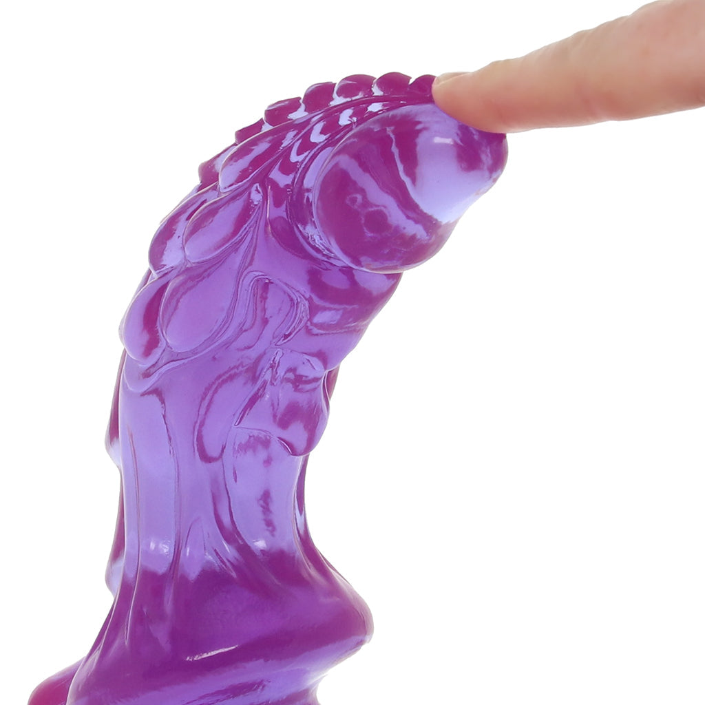 Crystal Jellies 8.5 Inch Invader Dildo in Purple