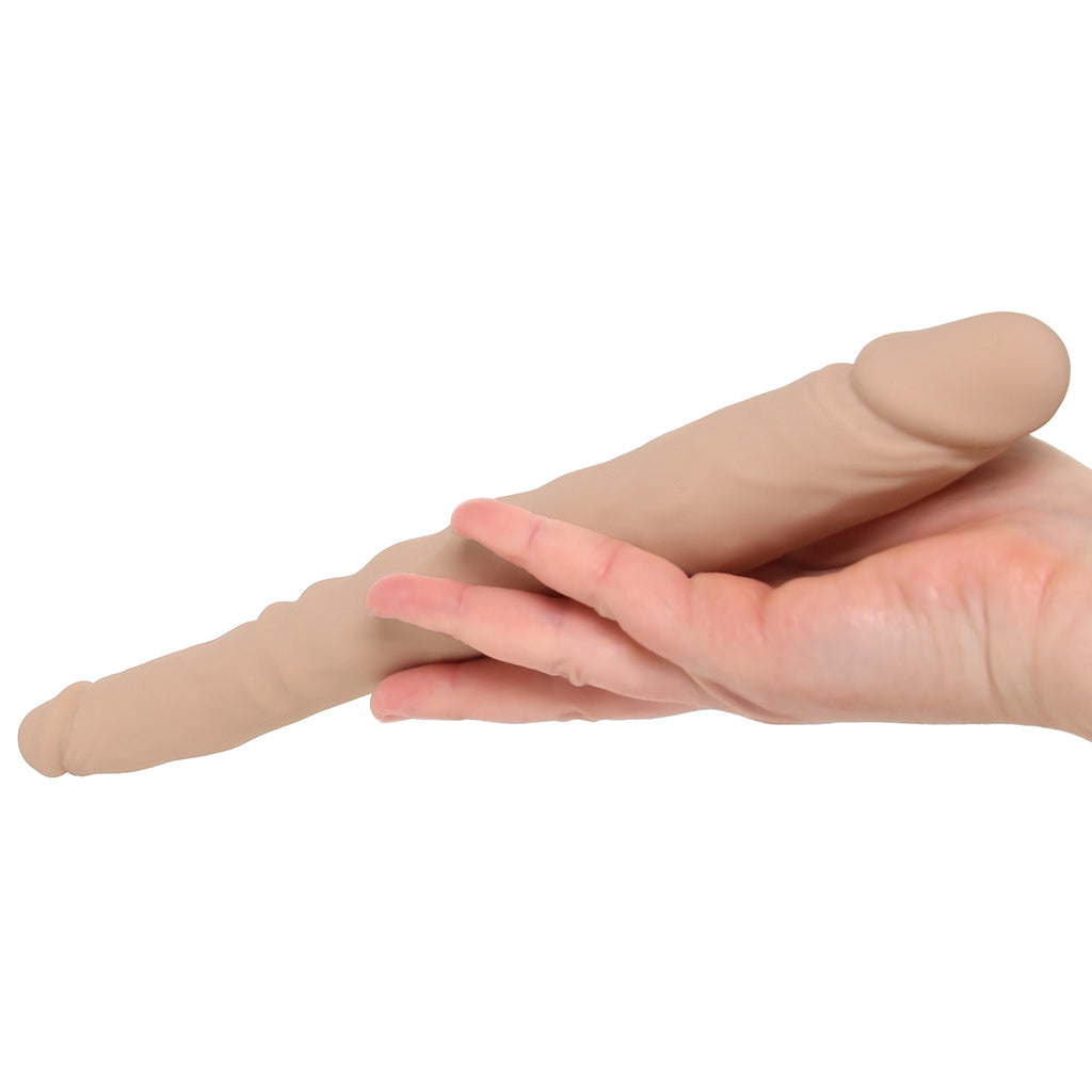 Silicone Studs Bend & Hold 12 Inch Dildo in Light