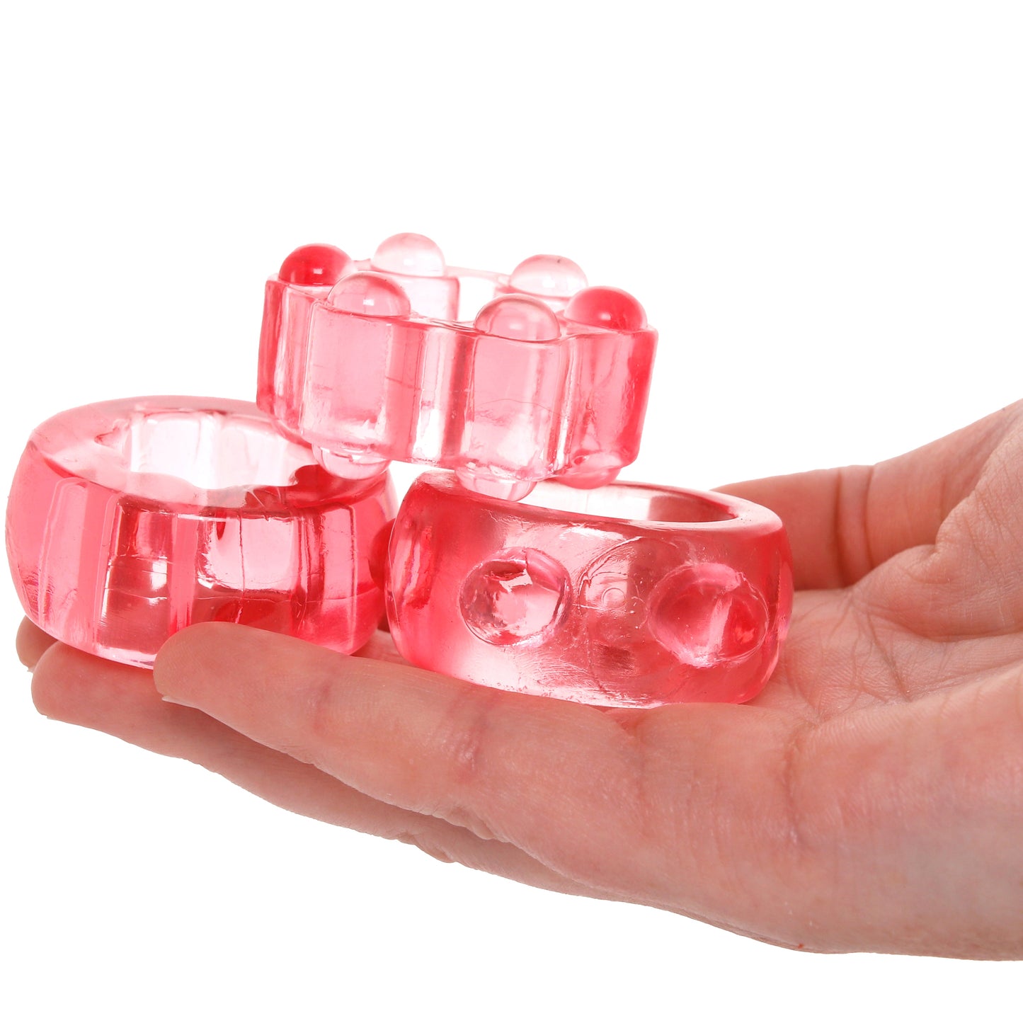 Crystal Jellies Performance Cock Ring Set in Pink