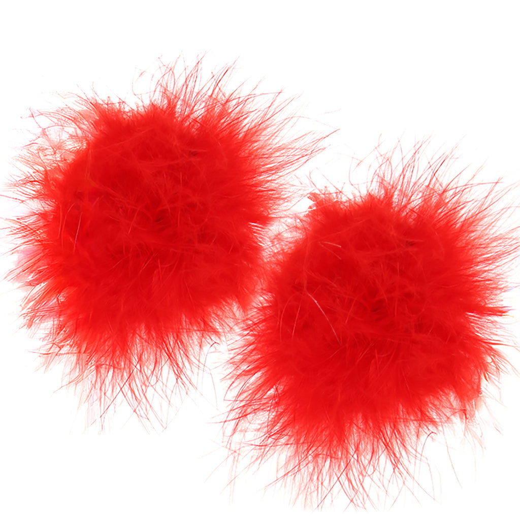 Nipple Couture Red Marabou Covers