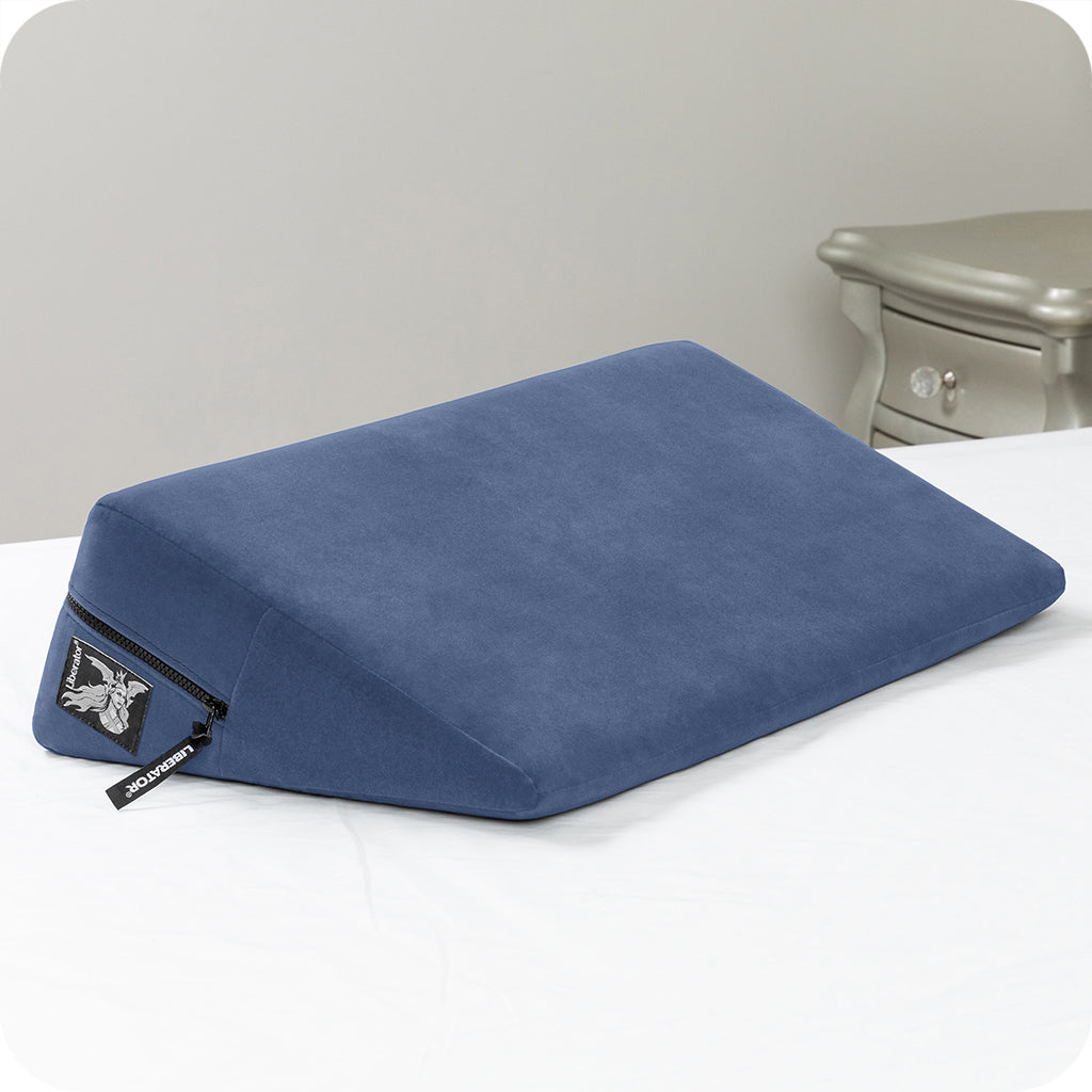 Liberator Wedge Sex Pillow in Velvet Blue: Ultimate Comfort & Deep Connection
