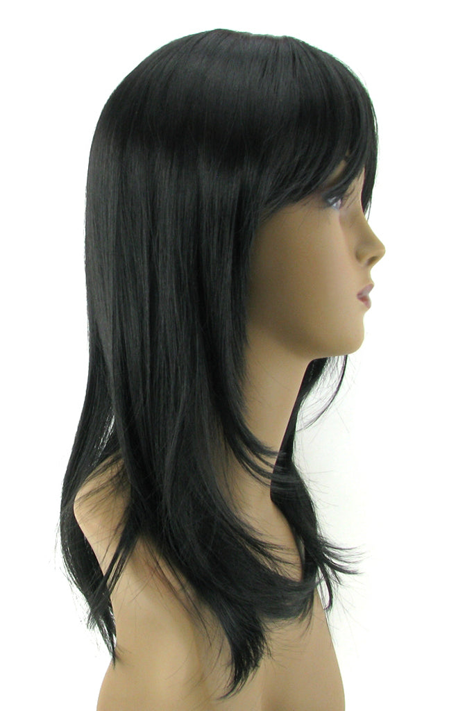 Steph Straight Wig with Bangs in Black