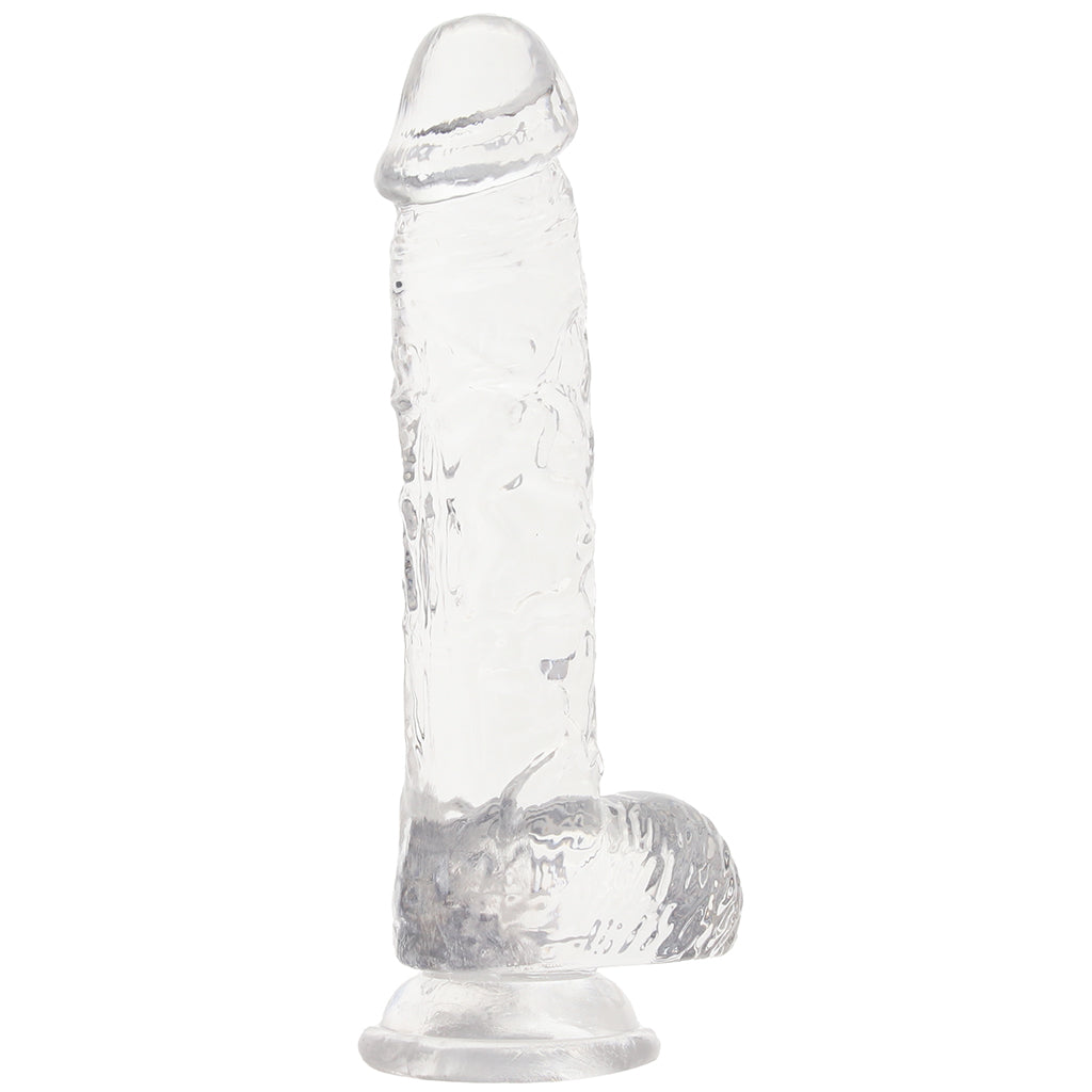 RealRock 5 Inch Realistic Ballsy Dildo in Crystal Clear