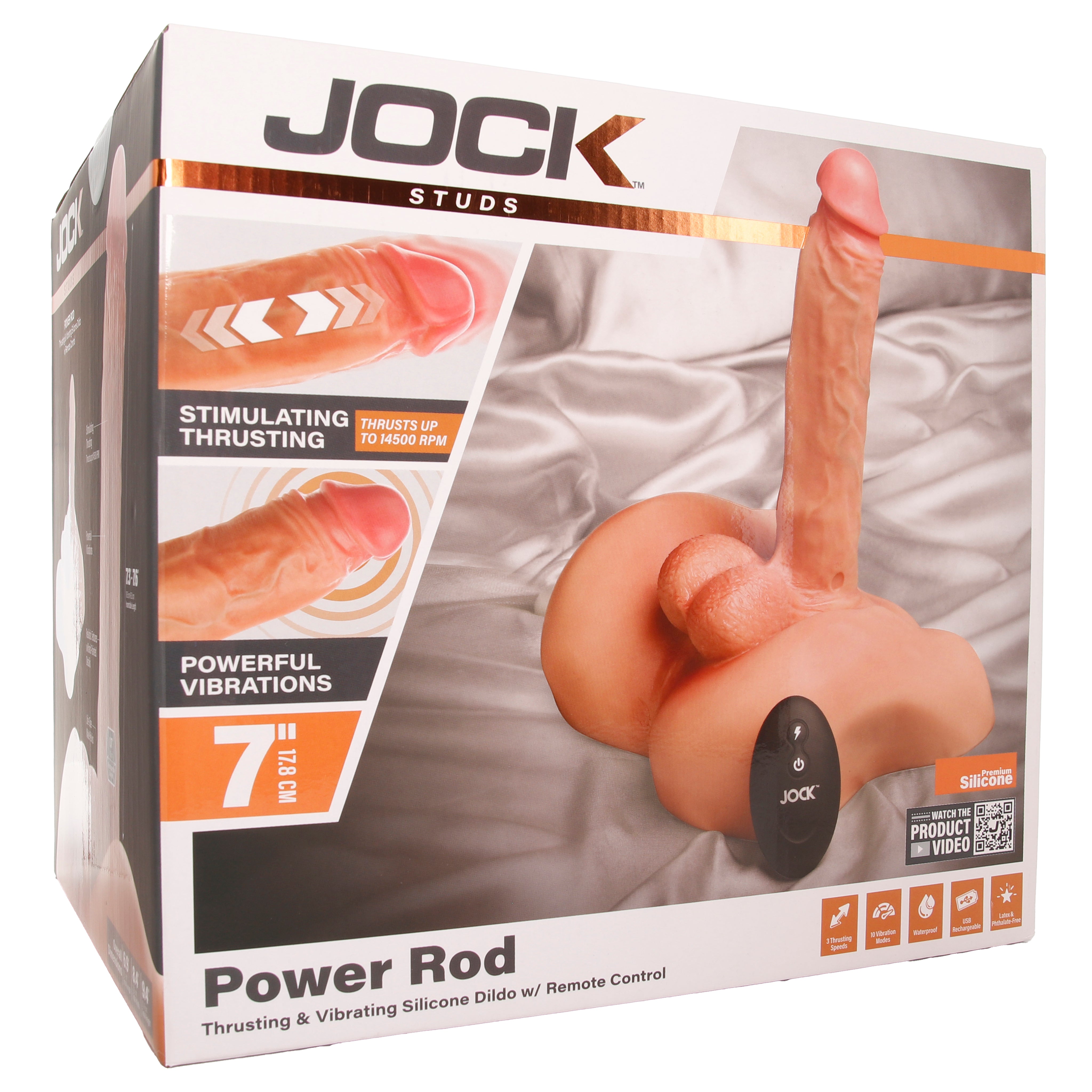 Power Rod Thrusting & Vibrating Torso Dildo