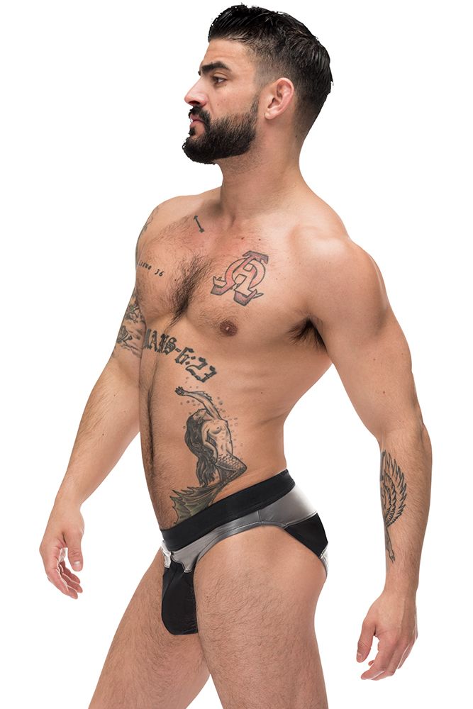 Male Power Iron Clad Men's Bikini | Seductive Rubber-Like & Mesh Design
