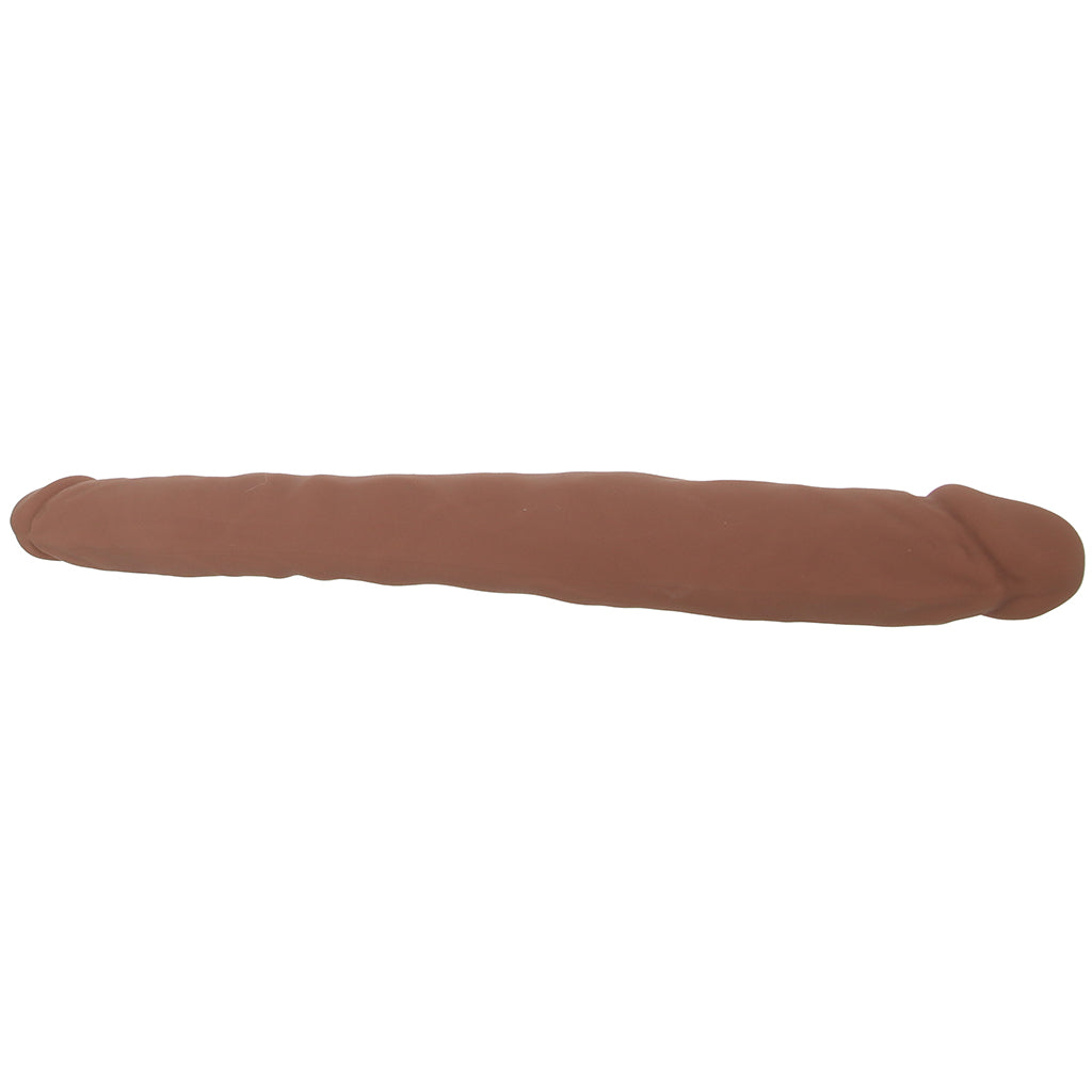 Silicone Studs Bend & Hold 12 Inch Dildo in Brown