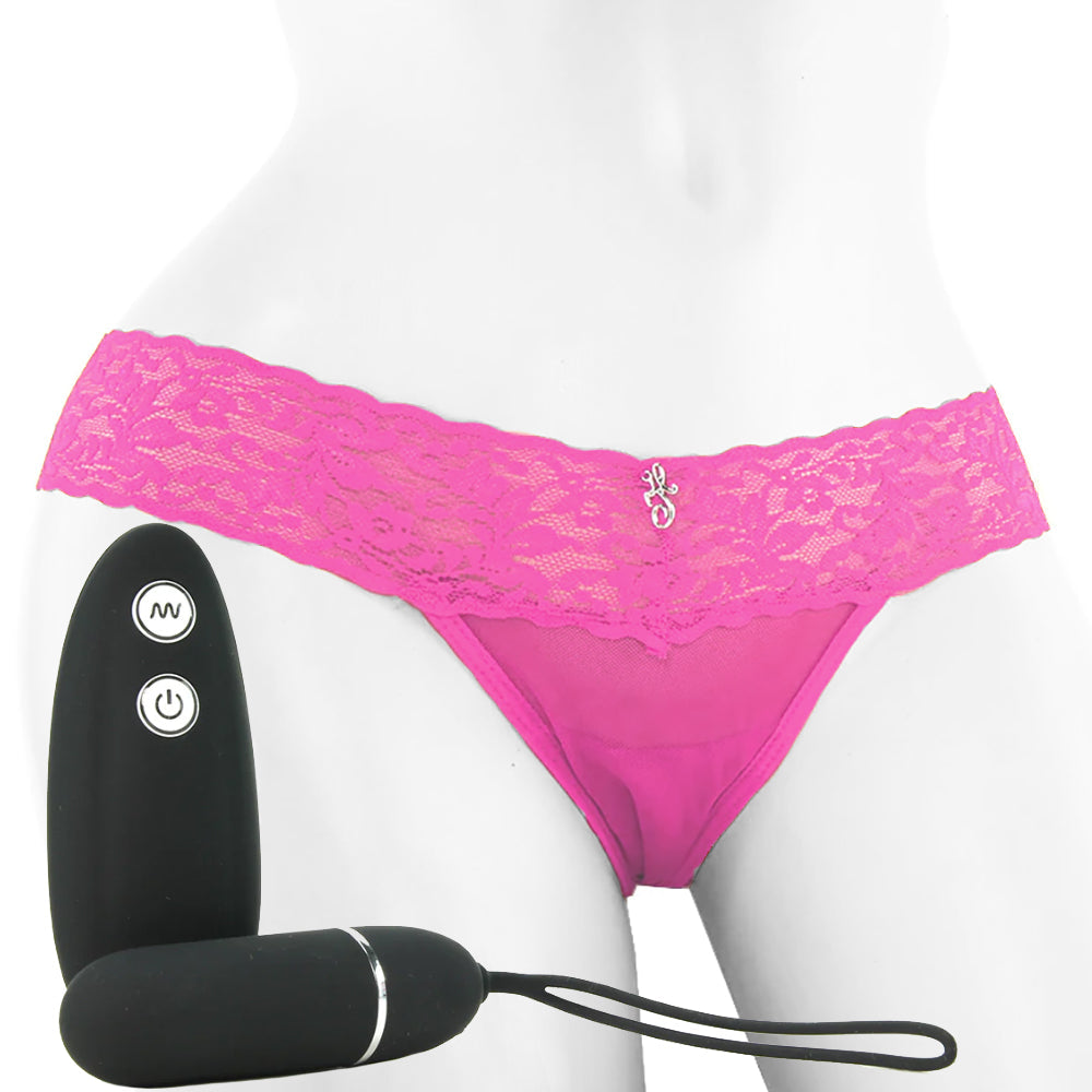 Electric Eel Wireless Remote Vibrating Pink Panties /L - Vibrators - HoneyHugs Canada
