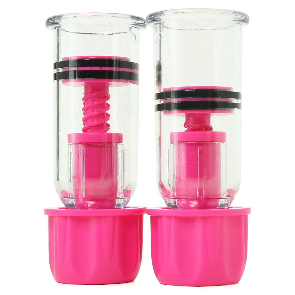 Pink Nipple Play Vacuum Twist Suckers: Gentle Suction, Intense Pleasure