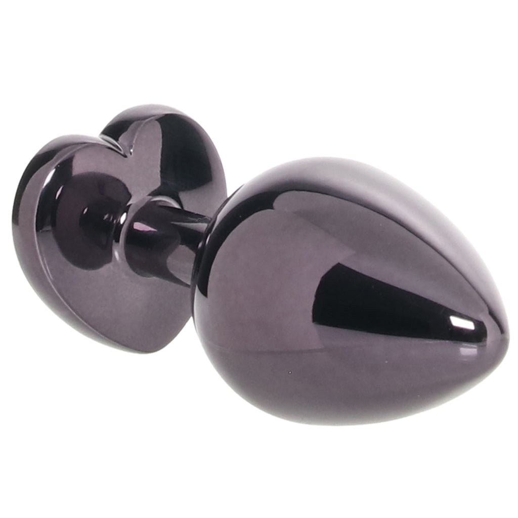 Jewel Black Diamond Heart Plug in Large