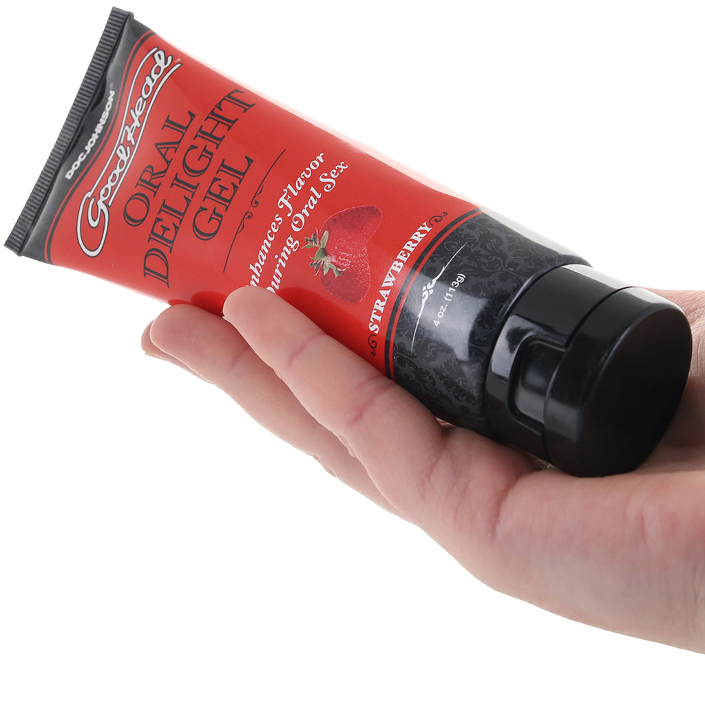 GoodHead Oral Delight Strawberry Gel - Luscious Edible Lube 4oz/113g