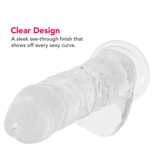 Naturally Yours 6 Inch Crystalline Dildo in Clear