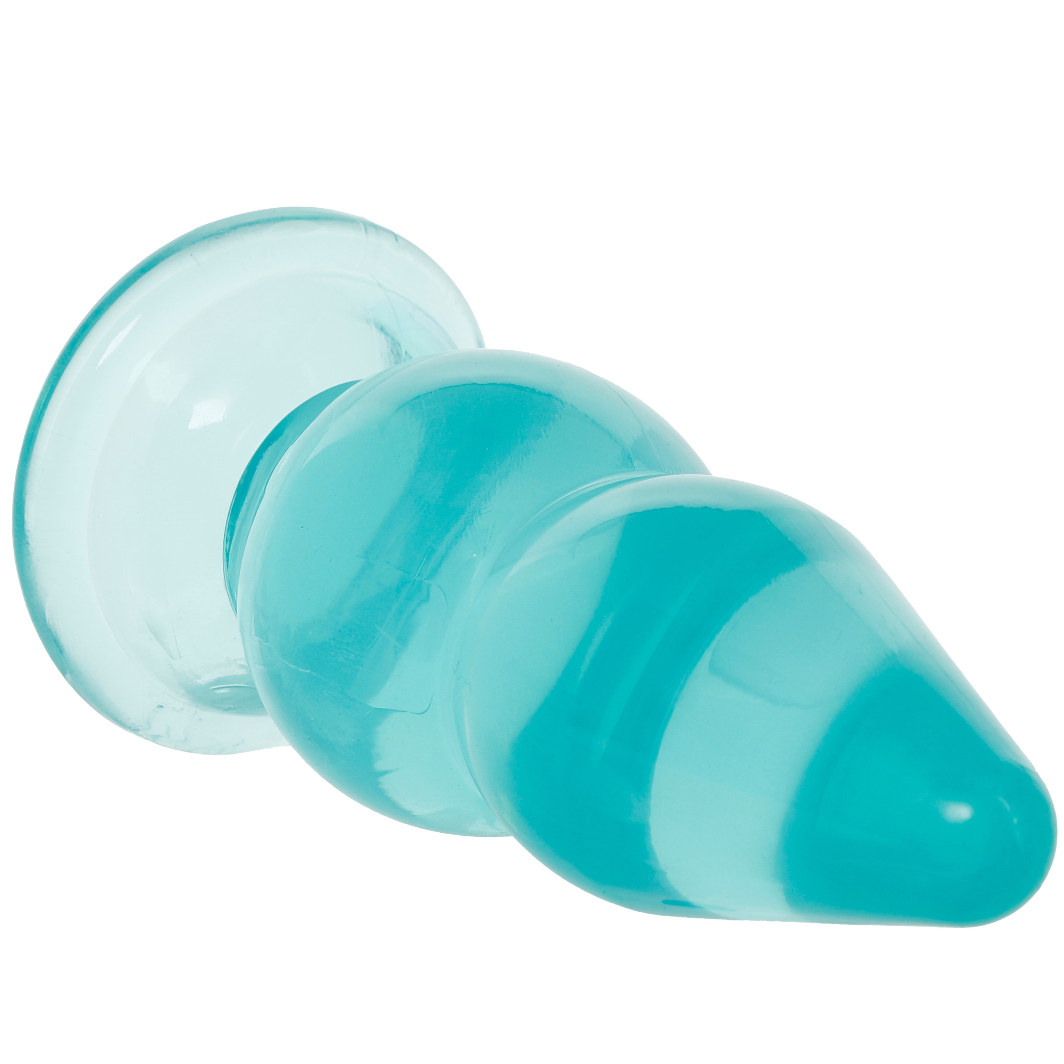 Crystal Jellies 6 Inch Double Pop Butt Plug in Teal