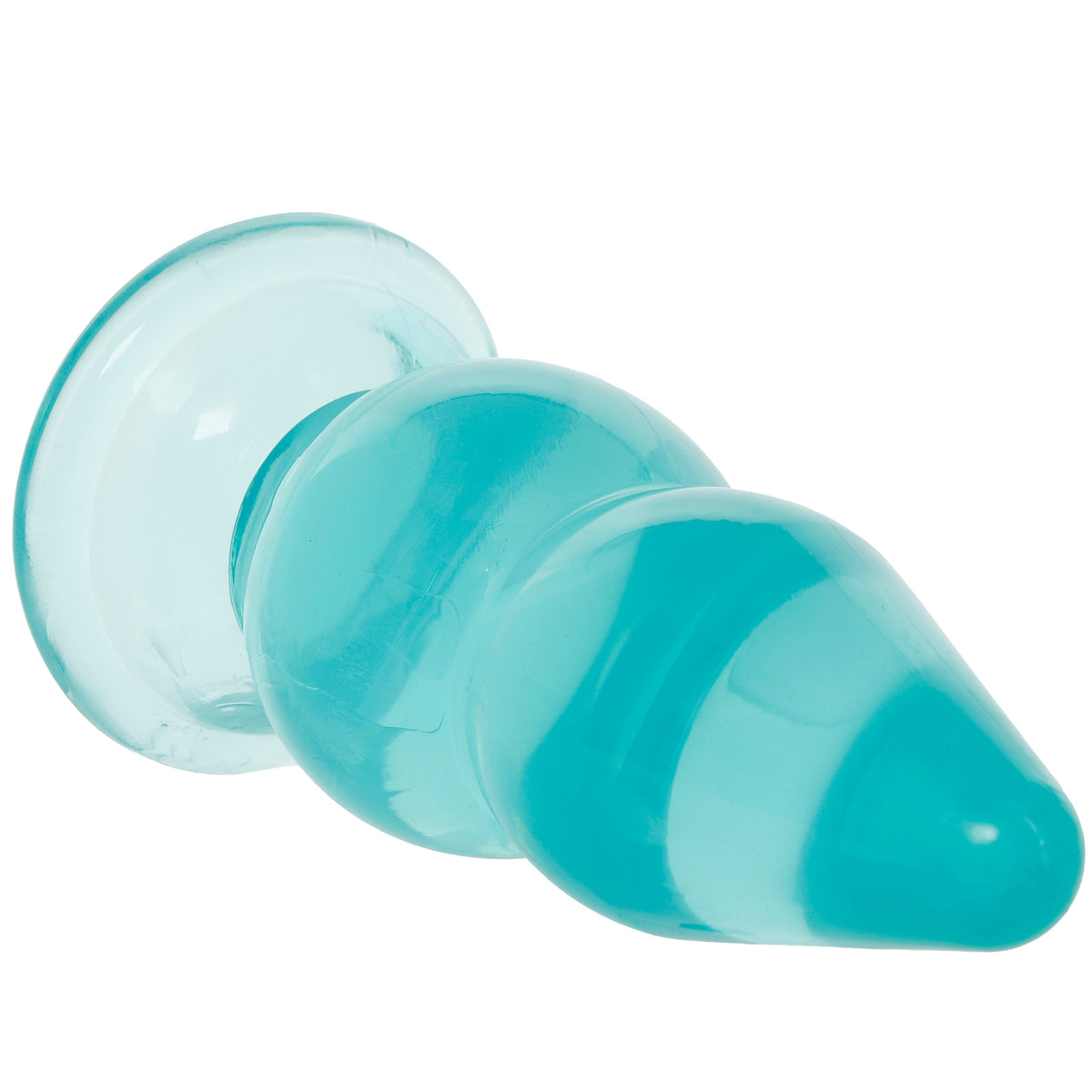Crystal Jellies 6 Inch Double Pop Butt Plug in Teal