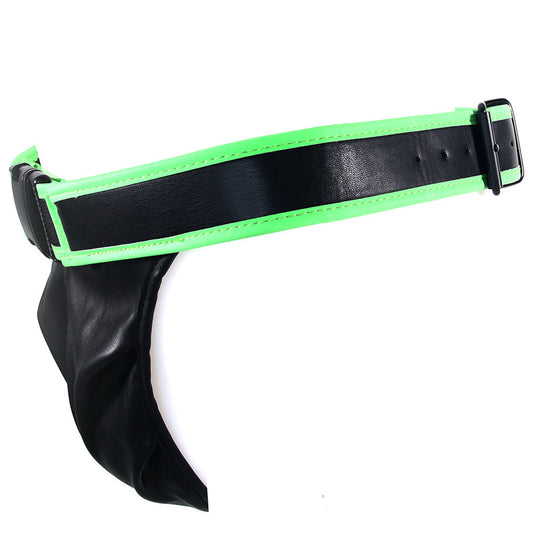 Ouch! Ignite the Night: Glow In The Dark Front Buckle Jock Strap (S/M)