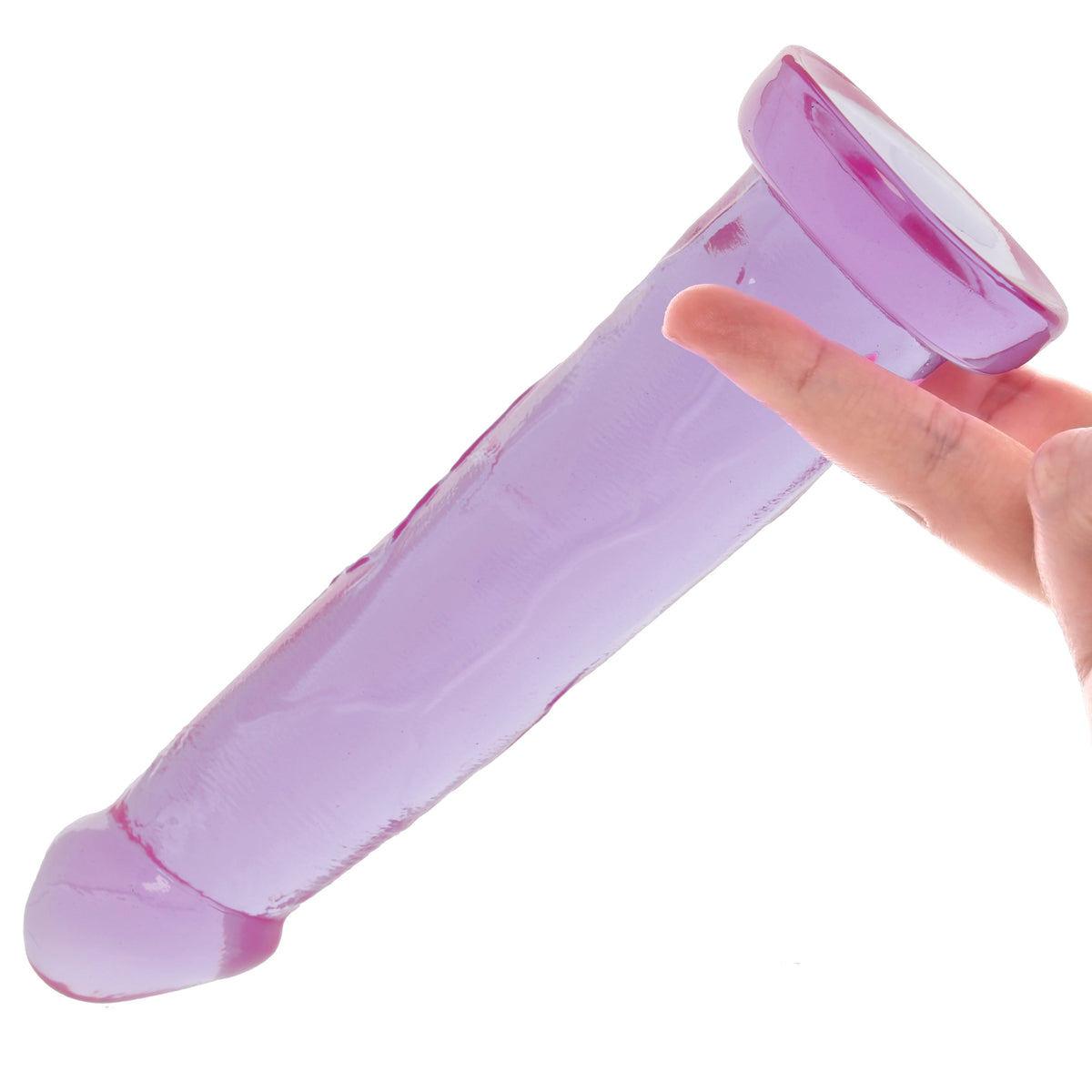 Crystal Jellies 9 Inch Realistic Dildo in Purple