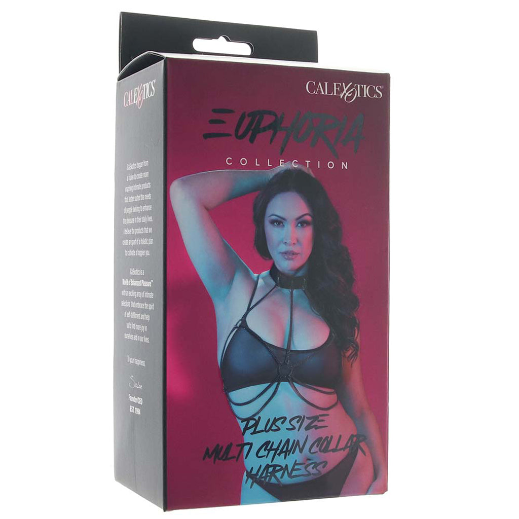 Euphoria Multi Chain Collar Harness XL: Luxurious Fetish & Fashion Statement